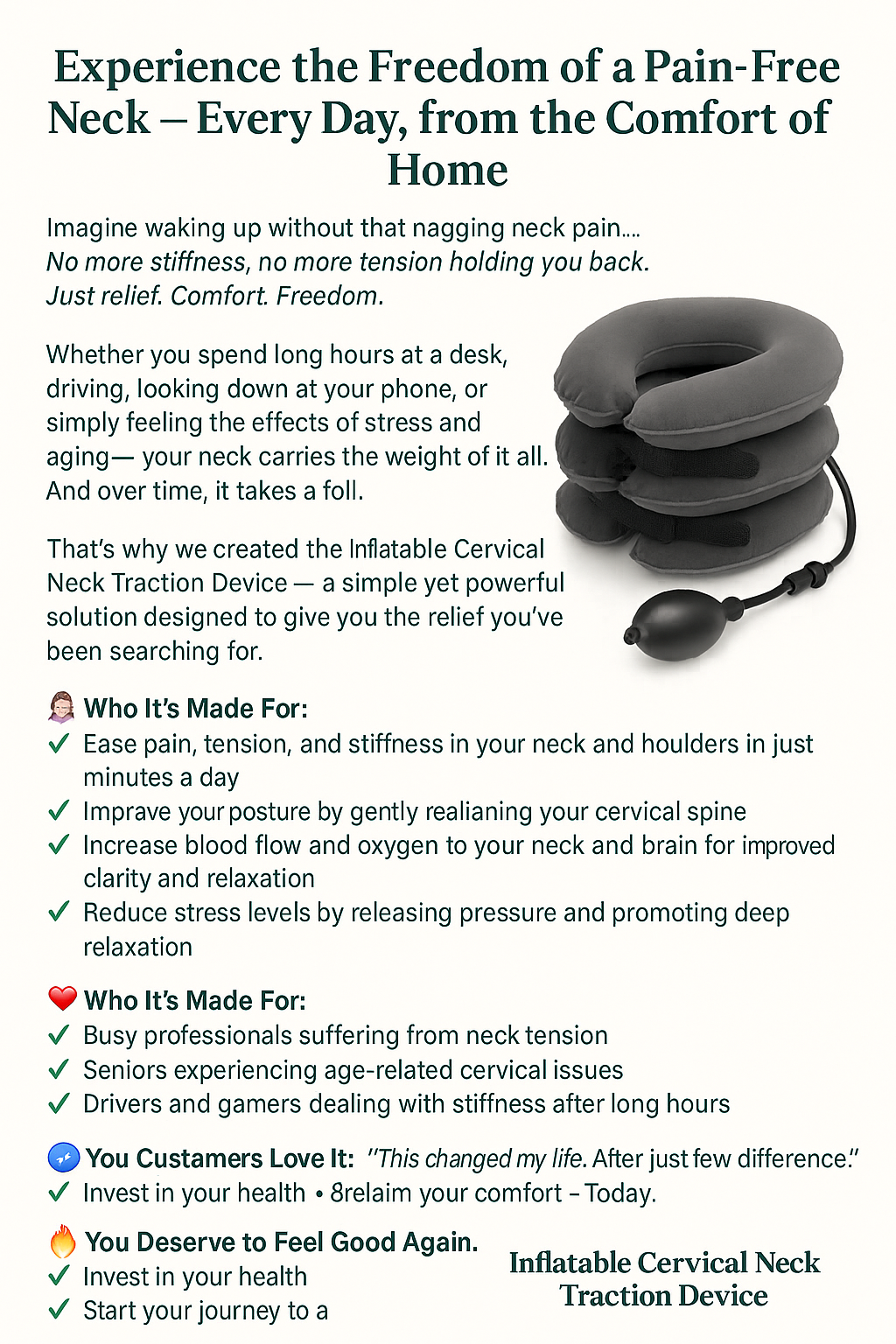 Relieve Neck Pain in Minutes with This Innovative Inflatable Collar